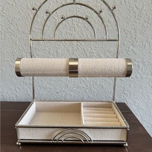 Rachel Zoe Silver and Cream Jewelry Organizer